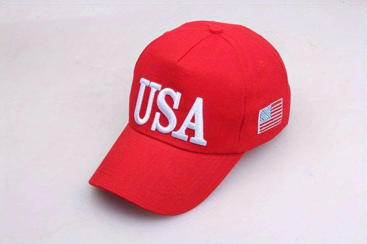 Premium USA Themed Embroidered Cotton Baseball Cap - Unisex Trucker Hat for Hip-Hop Style - Comfortable & Stylish