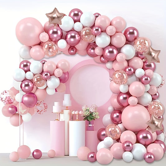 160pcs, Pink Balloon Garland Arch Kit, Wedding Decor, Birthday Decor, Anniversary Decor, Graduation Decor, Holiday Decor, Celebration Decor, Theme Event Decor, Indoor Decor, Party Decor Supplies