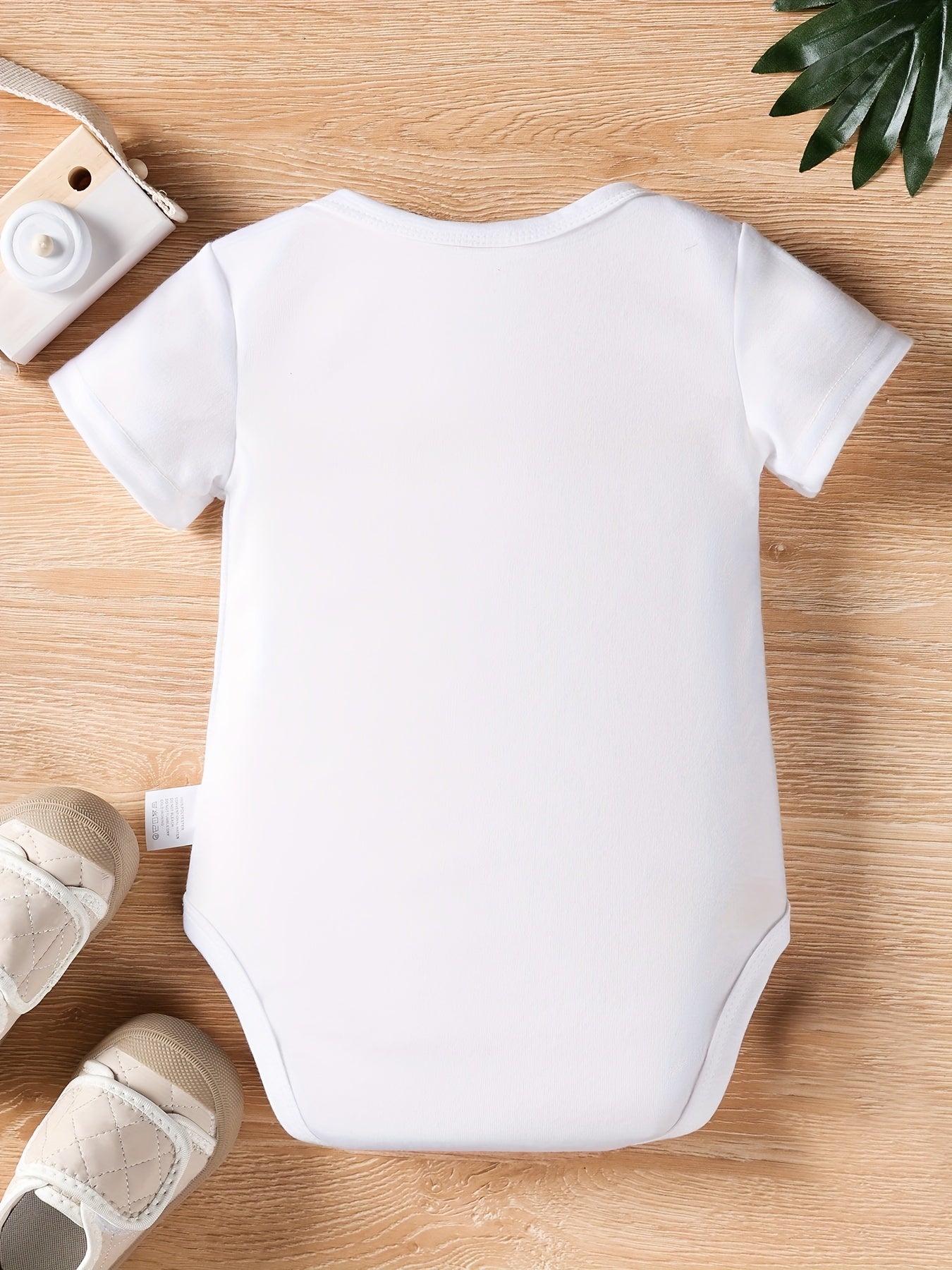 Baby Boys Baby Triangle Bodysuit I Wanna Be Just Like My Daddy Letter Print Newborn Cute Short Sleeve Crawling Clothes, for Outdoor