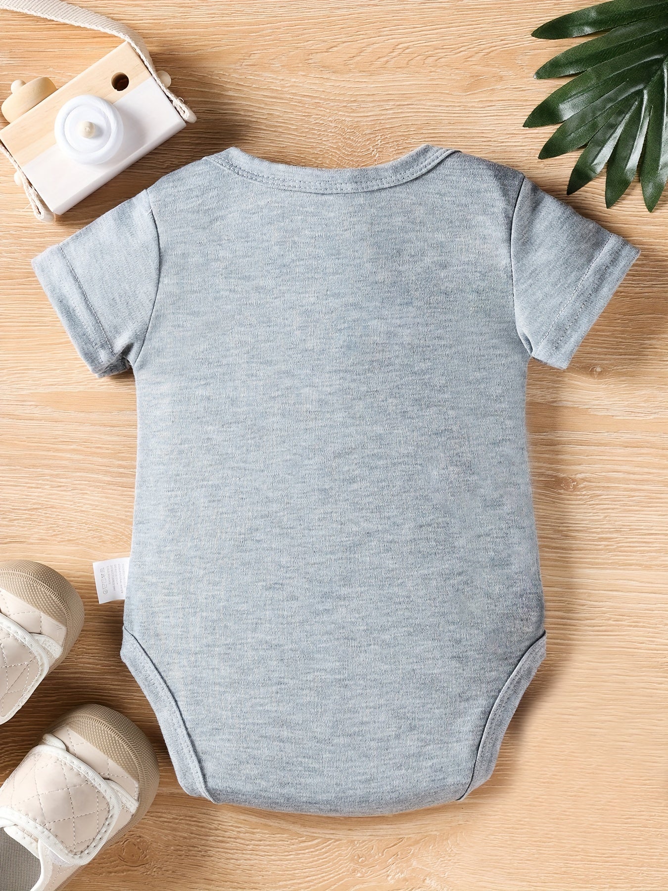 Baby Boys Baby Triangle Bodysuit I Wanna Be Just Like My Daddy Letter Print Newborn Cute Short Sleeve Crawling Clothes, for Outdoor