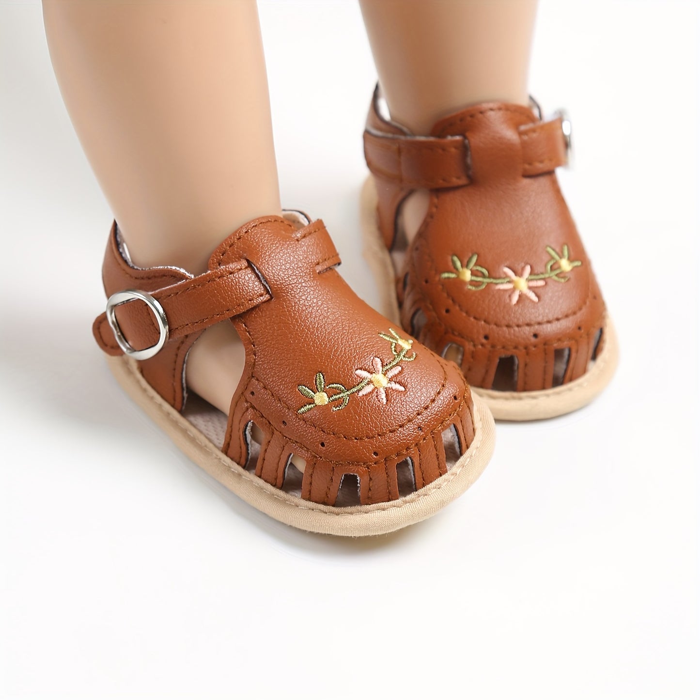 Adorable Baby Girl's Sandals - Non-Slip, Breathable, Comfortable Shoes for Toddler's First Steps, Walking, and Outdoor Play - Soft, Lightweight, Easy to Wear and Remove