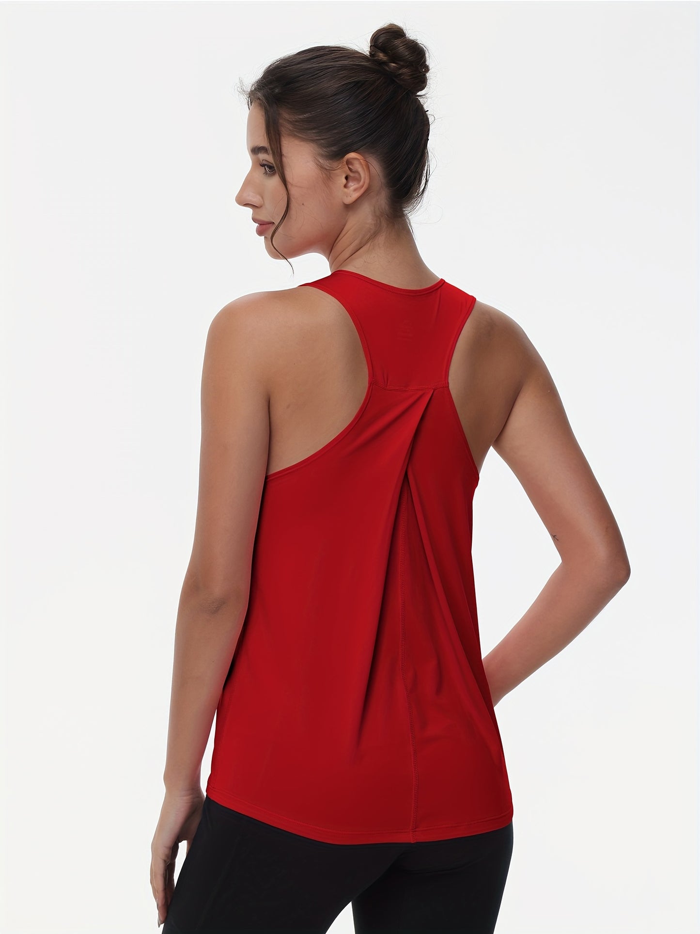 Women's Sleeveless Running Tank Top, Athletic Gym Workout Jogging Yoga Vest Top, Quick-Dry, Breathable Sportswear