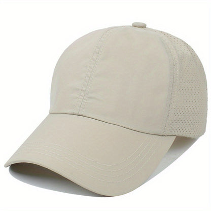 [1X Summer Cap] 1X Quick-Dry Summer Baseball Cap | Men's Ponytail Sun Protection Hat, Women's Sports Cap, Camping Hat