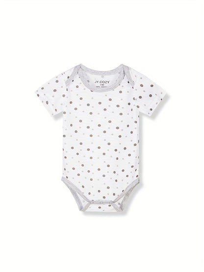 Baby Boy Round Neck Graphic Short Sleeve Onesie Romper Jumpsuit, Cotton  Baby Summer Outdoor Clothes