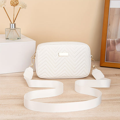 Mini Fashion Quilted Crossbody Bag, Trendy PU Shoulder Bag, Women's Casual Handbag & Phone Purse