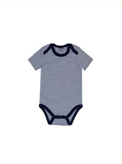 Baby Boy Round Neck Graphic Short Sleeve Onesie Romper Jumpsuit, Cotton  Baby Summer Outdoor Clothes