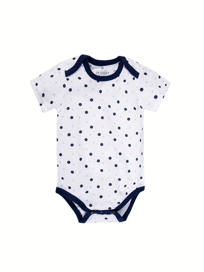 Baby Boy Round Neck Graphic Short Sleeve Onesie Romper Jumpsuit, Cotton  Baby Summer Outdoor Clothes