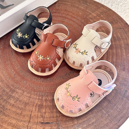 Adorable Baby Girl's Sandals - Non-Slip, Breathable, Comfortable Shoes for Toddler's First Steps, Walking, and Outdoor Play - Soft, Lightweight, Easy to Wear and Remove