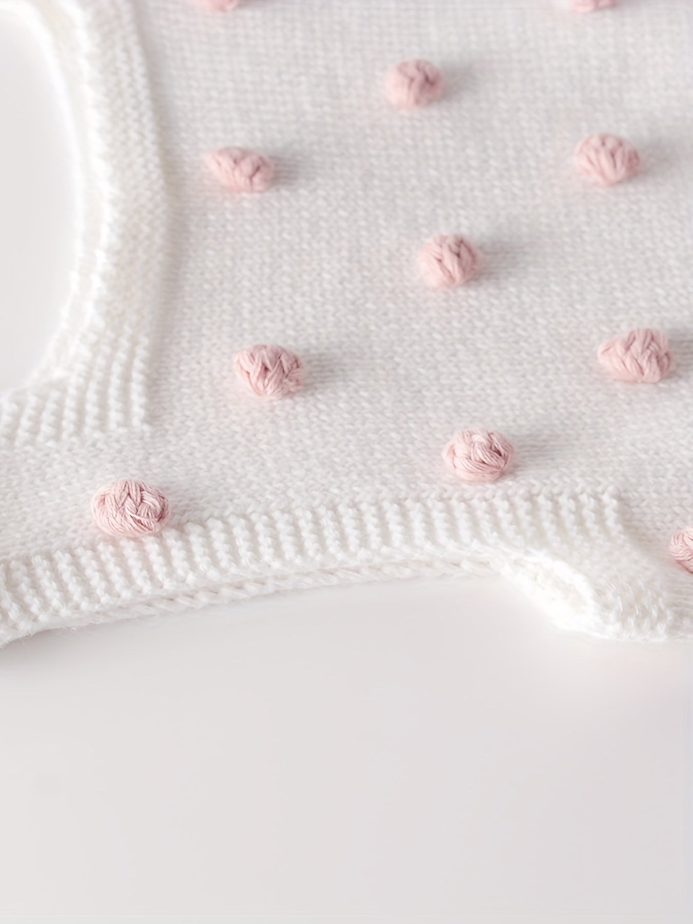 Adorable Hand-Knitted Newborn Baby Romper - Soft 100% Cotton, Pompom Details, Breathable, Comfortable, One-Piece Jumpsuit Overalls for Baby Boys and Girls, 2022 Latest Design
