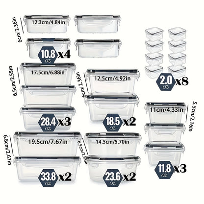 [Popular Choice] 24pcs Microwave Safe Kitchen Storage Container Set - Leakproof, Shatterproof Plastic Meal Prep Containers with Airtight Lids, Labels & Marker Pen, Transparent Food Storage for Countertops, Freshness-Keeping,