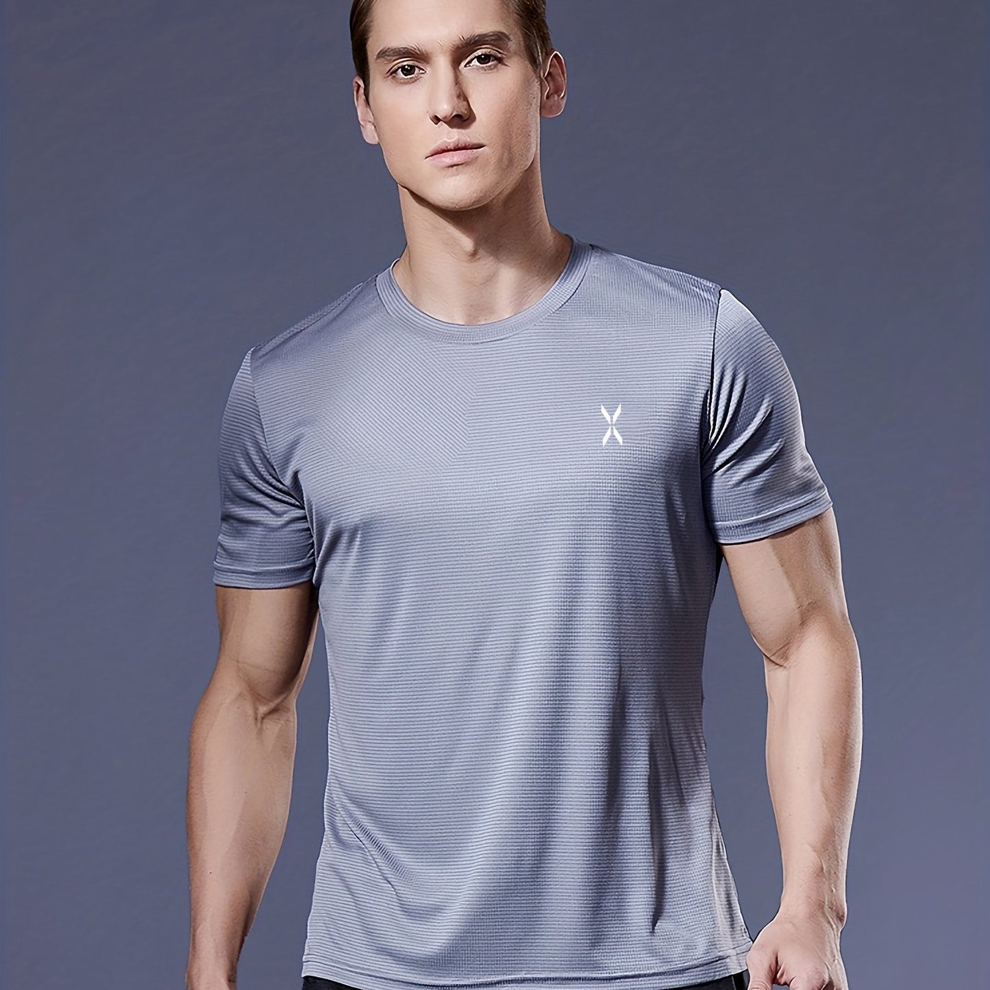 Men's Quick-Dry Athletic T-Shirt - Neon Green Workout Shirt, Lightweight Moisture-Wicking Gym Tee for Running, Training, Boxing, Cycling - Breathable Athletic Top with Round Neck, Gym Shirt, Sports Apparel, Sleek Design, Elas