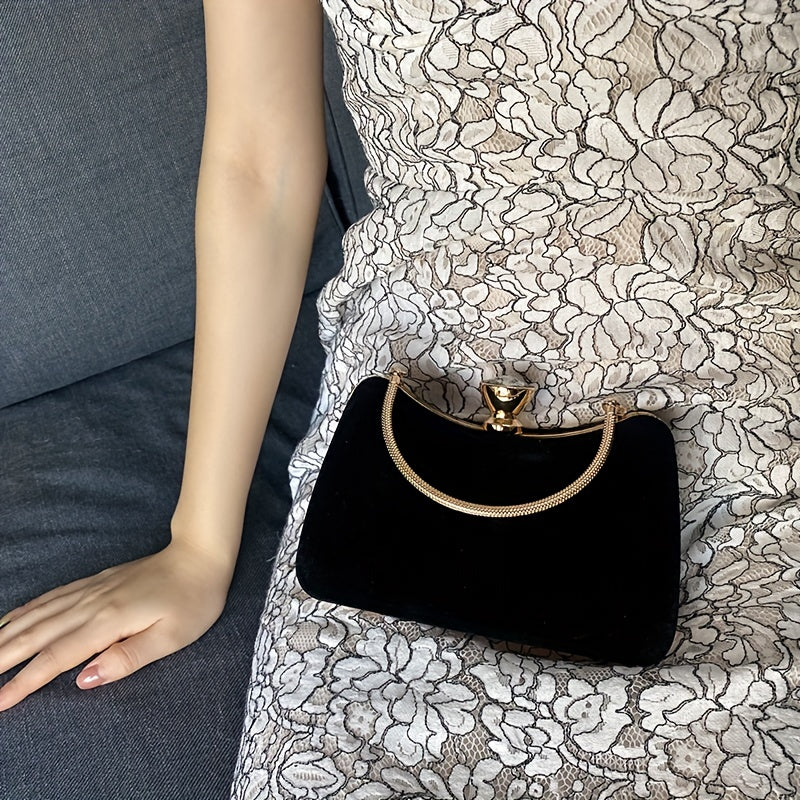 Velvet Evening Bag, Women's Clutch Purse, Elegant Handbags For Wedding Prom Party