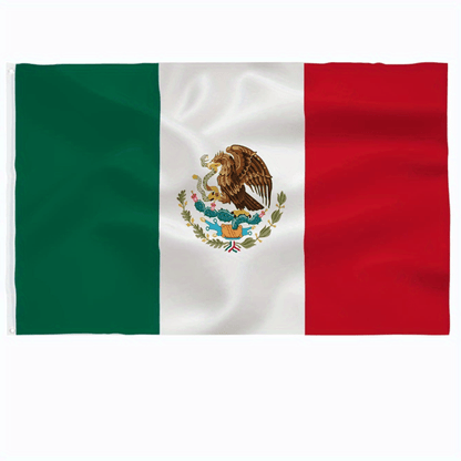 1pc Flags Mexican Flag Vivid Colors And Fade Resistant Double Stitching With Brass Grommet, 3x5 Feet