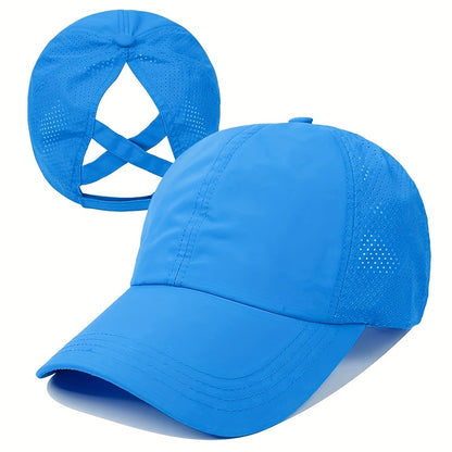 [1X Summer Cap] 1X Quick-Dry Summer Baseball Cap | Men's Ponytail Sun Protection Hat, Women's Sports Cap, Camping Hat