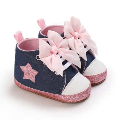 [Fashionable Star Shoes] Soft Non-Slip Baby Girl's Fashionable Five-Pointed Star Children's Sports Shoes | First Pair Toddler Shoes