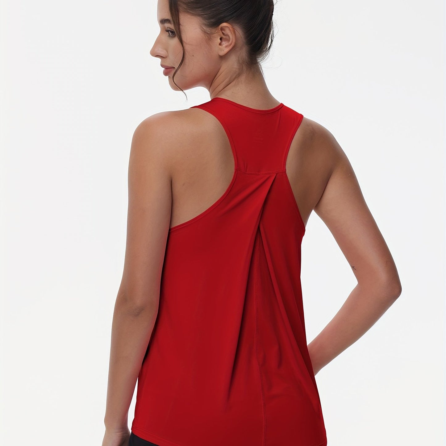 Women's Sleeveless Running Tank Top, Athletic Gym Workout Jogging Yoga Vest Top, Quick-Dry, Breathable Sportswear
