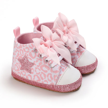 [Fashionable Star Shoes] Soft Non-Slip Baby Girl's Fashionable Five-Pointed Star Children's Sports Shoes | First Pair Toddler Shoes