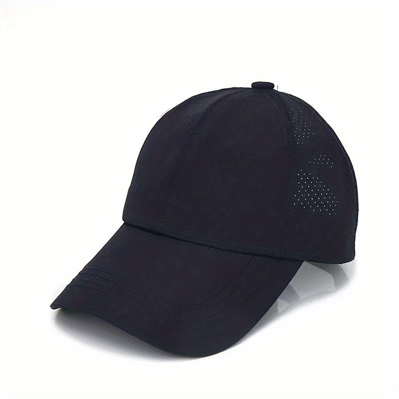 [1X Summer Cap] 1X Quick-Dry Summer Baseball Cap | Men's Ponytail Sun Protection Hat, Women's Sports Cap, Camping Hat