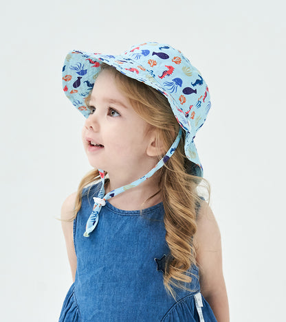 Summer Baby Sun Hats for Girls And Boys, Beach Bucket Hats for Ages 0-8.