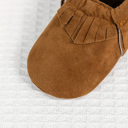 Adorable Tassel Moccasin Shoes for Baby Girls - Soft Sole, Lightweight