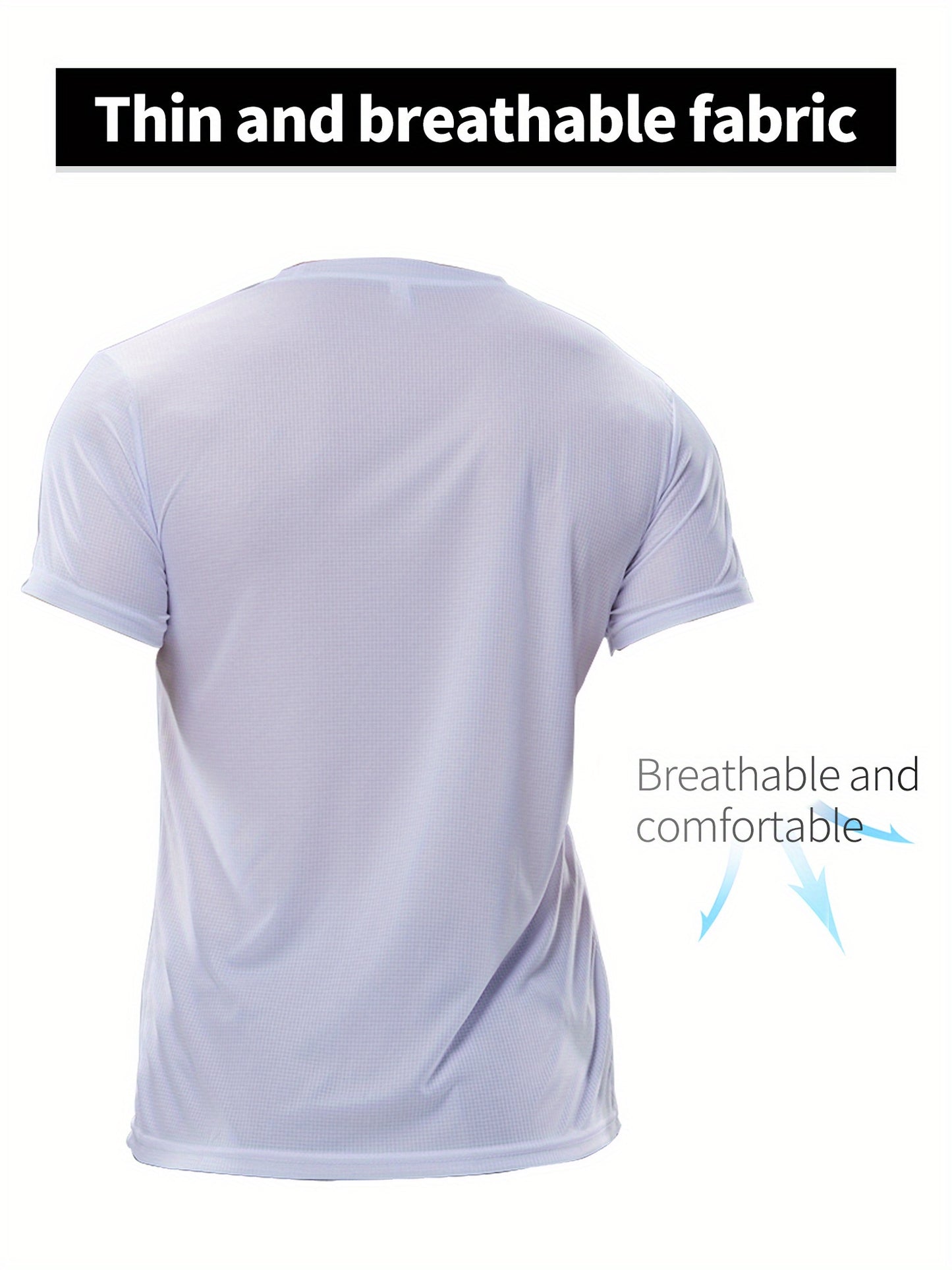 Men's Quick-Dry Athletic T-Shirt - Neon Green Workout Shirt, Lightweight Moisture-Wicking Gym Tee for Running, Training, Boxing, Cycling - Breathable Athletic Top with Round Neck, Gym Shirt, Sports Apparel, Sleek Design, Elas