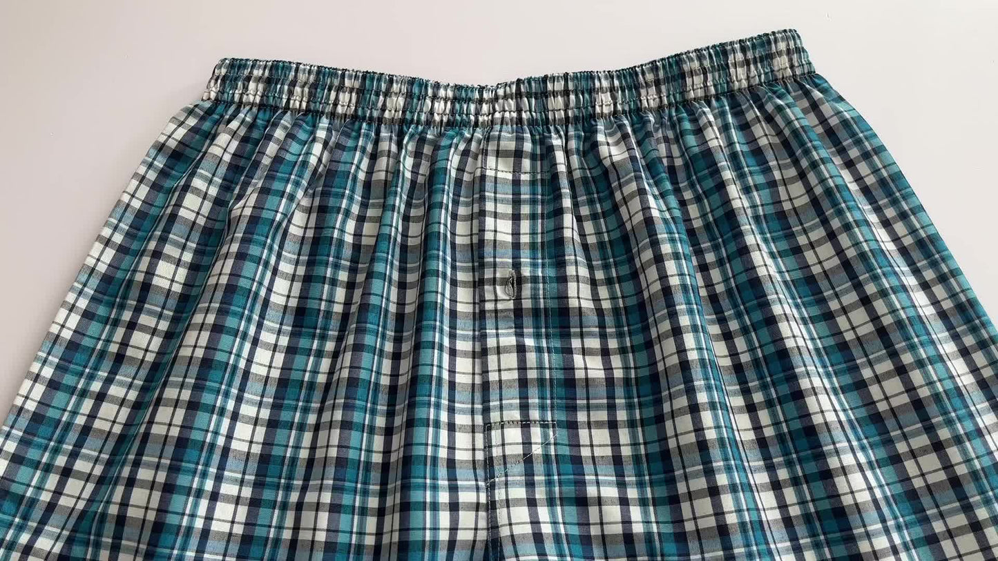10 Pcs JupiterSecret Mens Loose Fit Cotton Blend Boxer Shorts - Elastic Waistband, Button Fly, Striped Pattern, Non-Stretch Fabric, Casual Wear for Everyday Comfort - Random Style