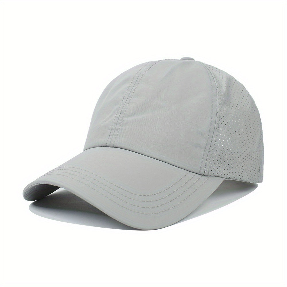 [1X Summer Cap] 1X Quick-Dry Summer Baseball Cap | Men's Ponytail Sun Protection Hat, Women's Sports Cap, Camping Hat
