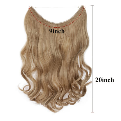 Hair Extensions Invisible Hair Extensions Secret Hidden Wire Long Curly Hair Pieces For Women Synthetic