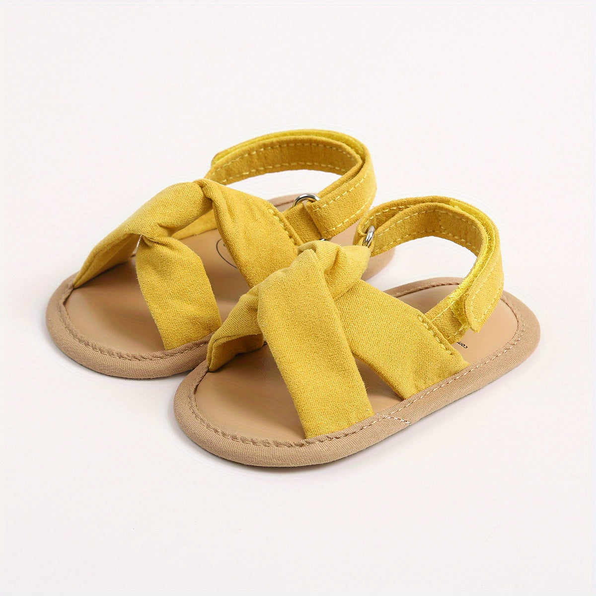 Baby Girls Hook And Loop Sandals, Lightweight Non-Slip Comfy Walking Shoes For Newborn Infant, Summer