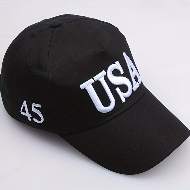 Premium USA Themed Embroidered Cotton Baseball Cap - Unisex Trucker Hat for Hip-Hop Style - Comfortable & Stylish