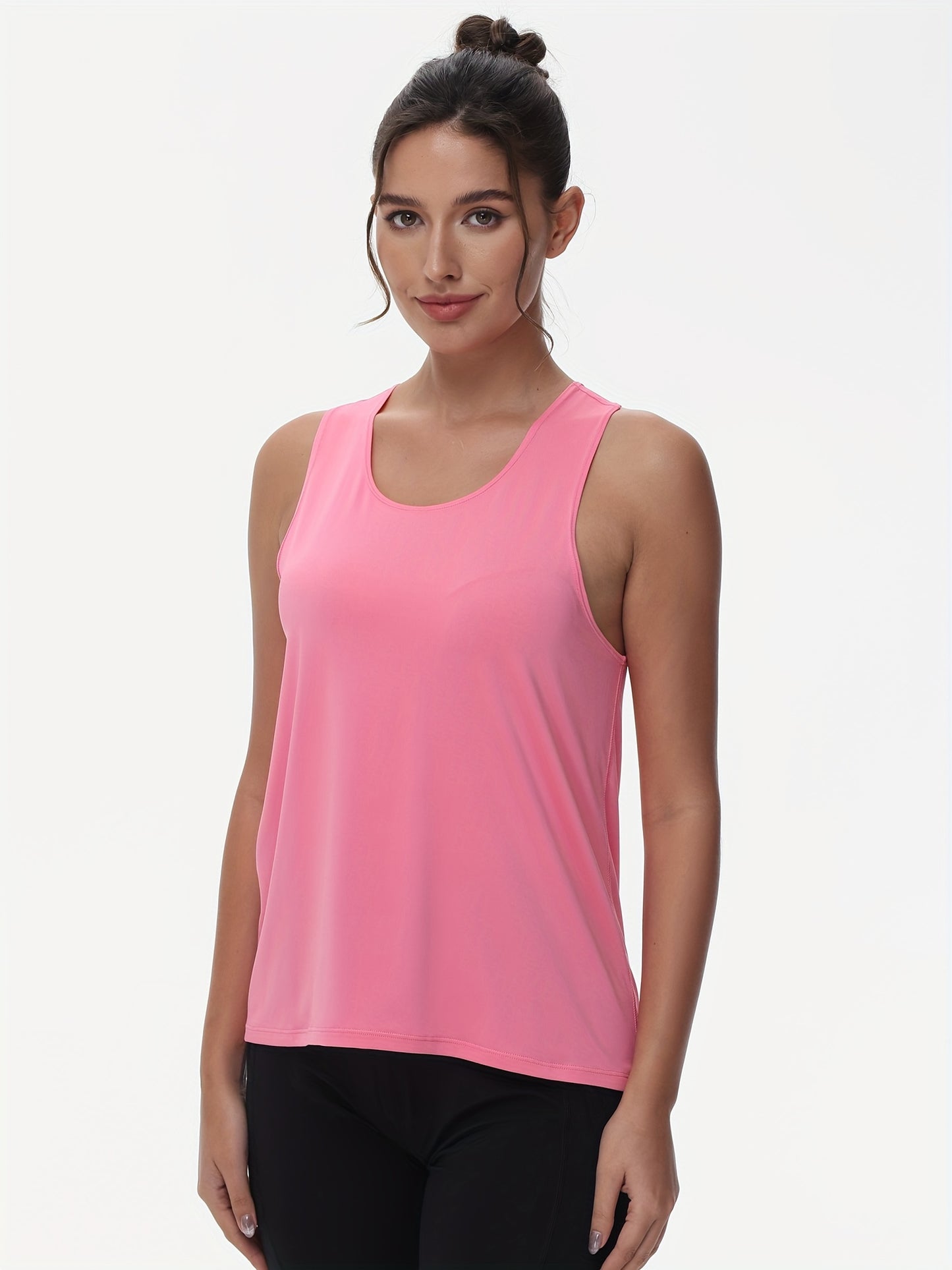 Women's Sleeveless Running Tank Top, Athletic Gym Workout Jogging Yoga Vest Top, Quick-Dry, Breathable Sportswear