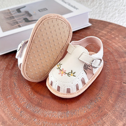 Adorable Baby Girl's Sandals - Non-Slip, Breathable, Comfortable Shoes for Toddler's First Steps, Walking, and Outdoor Play - Soft, Lightweight, Easy to Wear and Remove