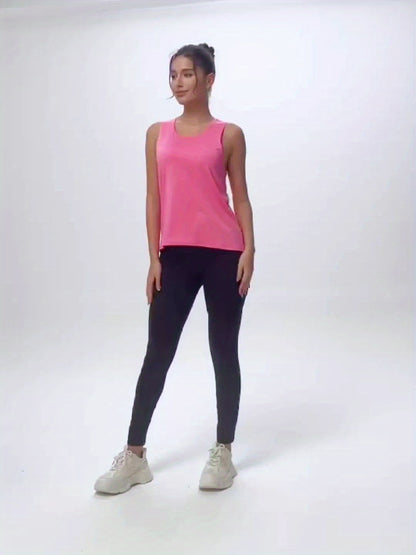 Women's Sleeveless Running Tank Top, Athletic Gym Workout Jogging Yoga Vest Top, Quick-Dry, Breathable Sportswear