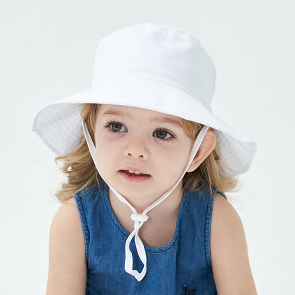 Summer Baby Sun Hats for Girls And Boys, Beach Bucket Hats for Ages 0-8.