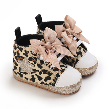 [Fashionable Star Shoes] Soft Non-Slip Baby Girl's Fashionable Five-Pointed Star Children's Sports Shoes | First Pair Toddler Shoes