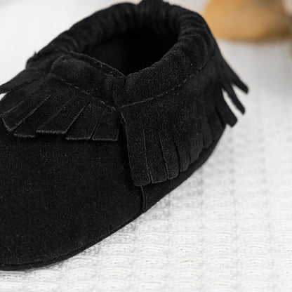 Adorable Tassel Moccasin Shoes for Baby Girls - Soft Sole, Lightweight