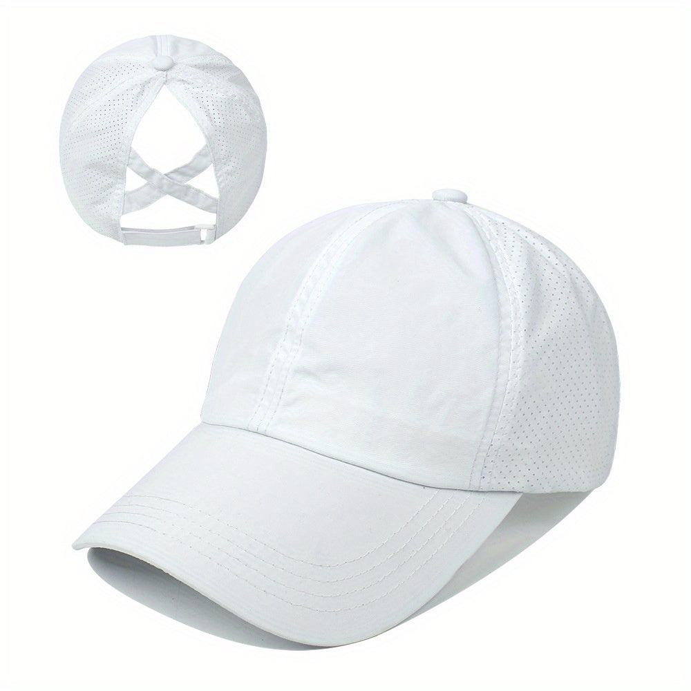 [1X Summer Cap] 1X Quick-Dry Summer Baseball Cap | Men's Ponytail Sun Protection Hat, Women's Sports Cap, Camping Hat