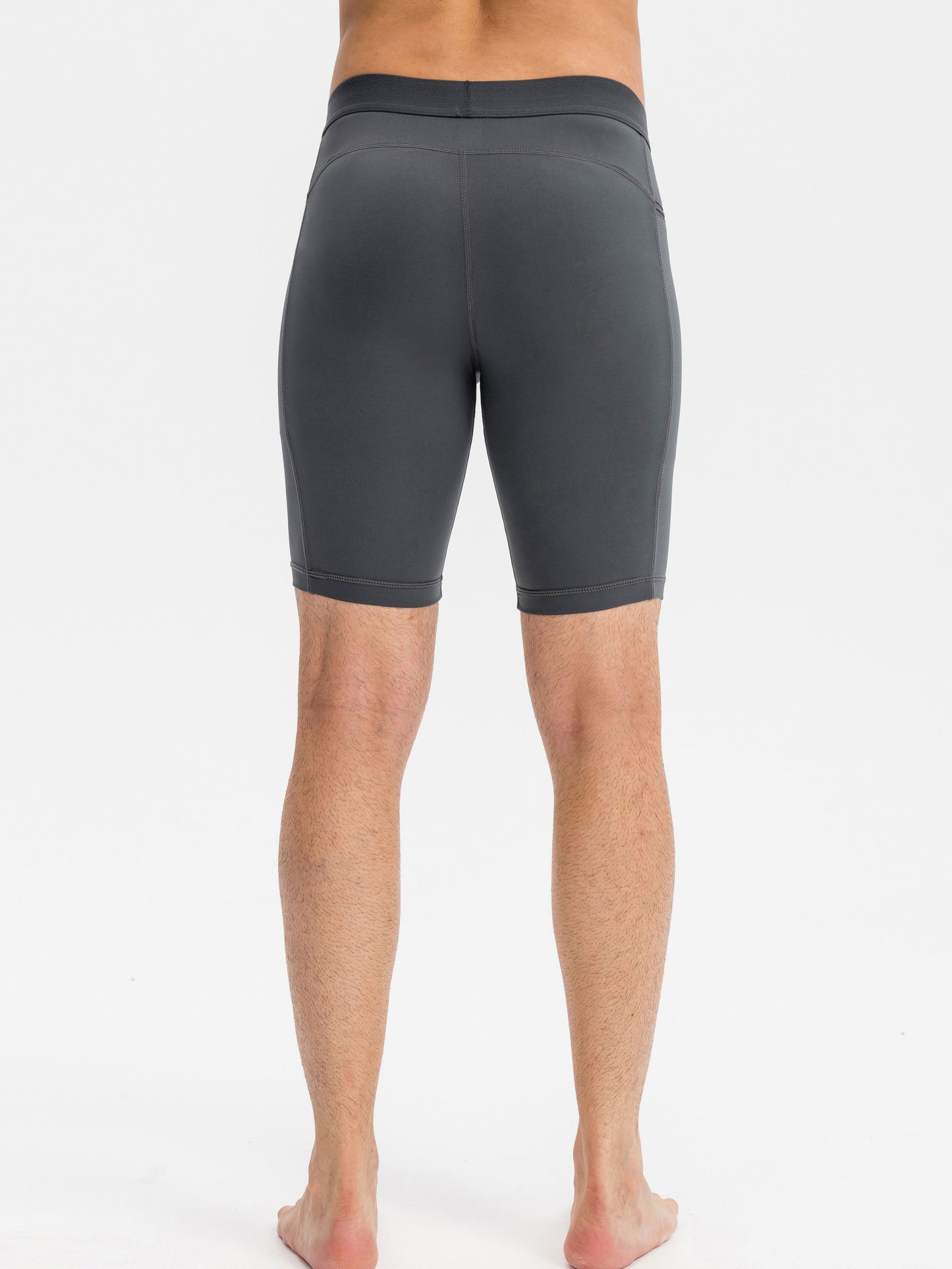 Men's Compression Fitness Shapewear Shorts Zipper Pocket Elastic Sweatwicking Quick Drying Running Training Base Layer Sportswear