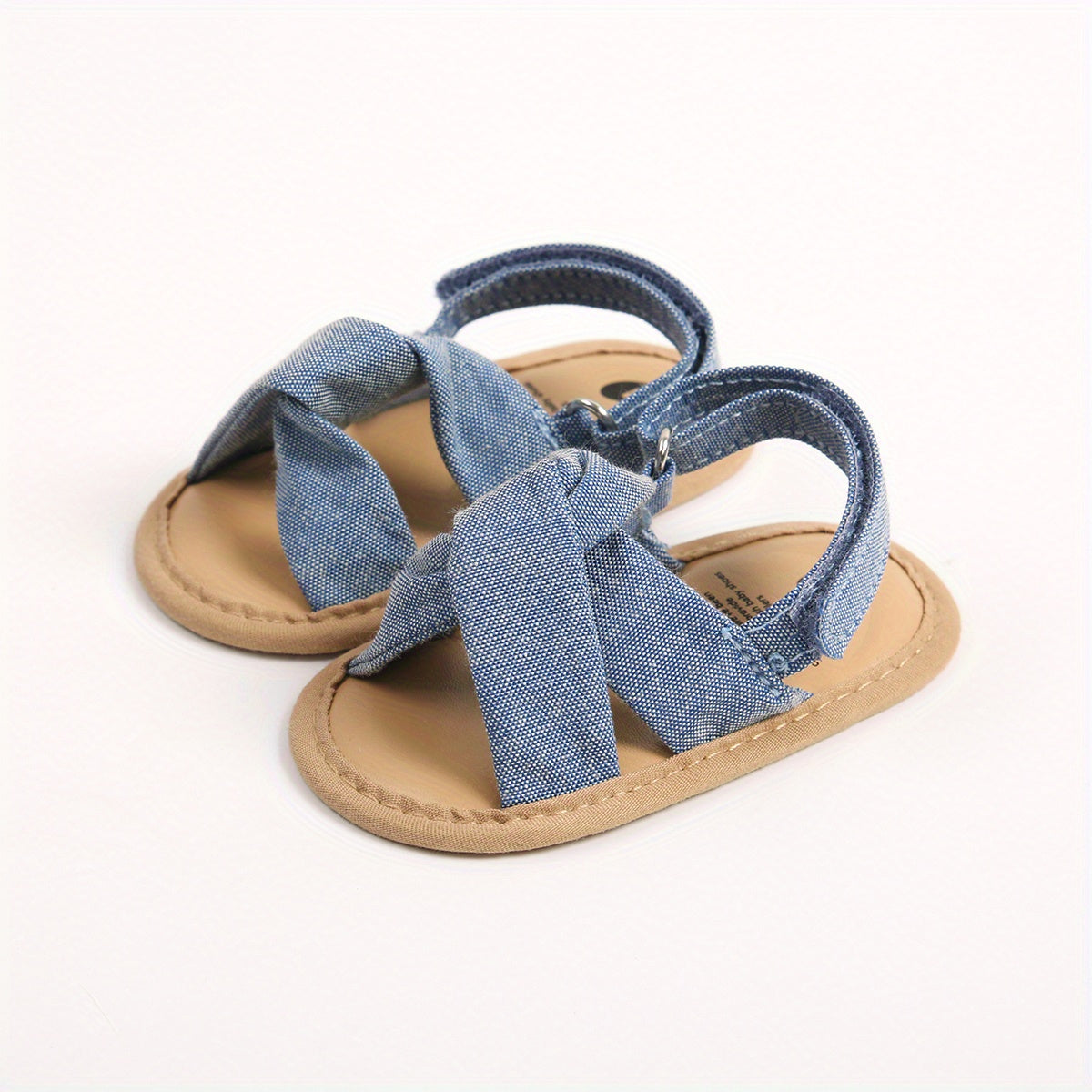 Baby Girls Hook And Loop Sandals, Lightweight Non-Slip Comfy Walking Shoes For Newborn Infant, Summer