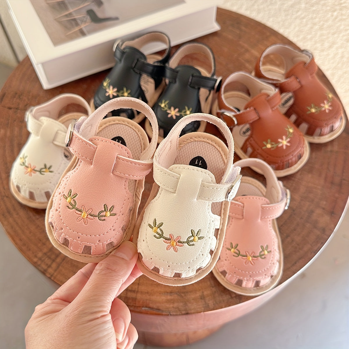 Adorable Baby Girl's Sandals - Non-Slip, Breathable, Comfortable Shoes for Toddler's First Steps, Walking, and Outdoor Play - Soft, Lightweight, Easy to Wear and Remove