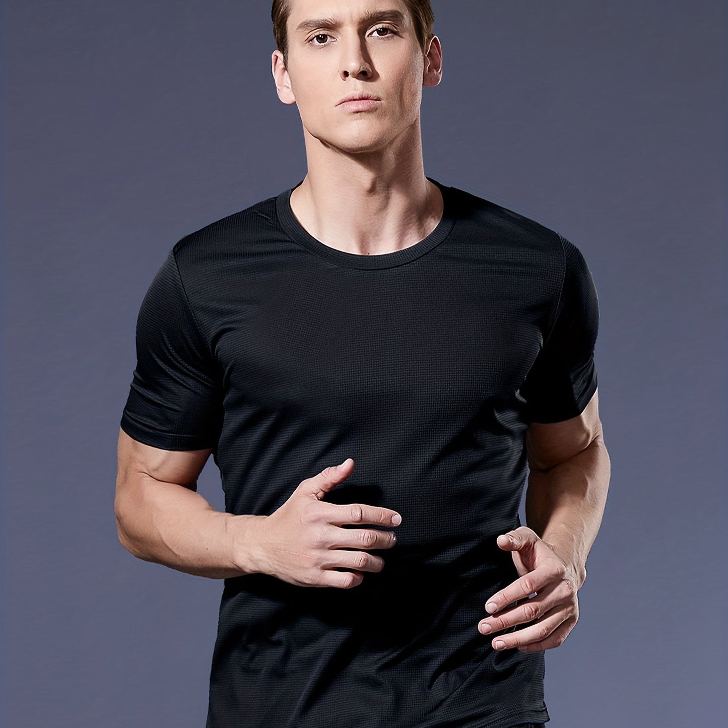 Men's Quick-Dry Athletic T-Shirt - Neon Green Workout Shirt, Lightweight Moisture-Wicking Gym Tee for Running, Training, Boxing, Cycling - Breathable Athletic Top with Round Neck, Gym Shirt, Sports Apparel, Sleek Design, Elas