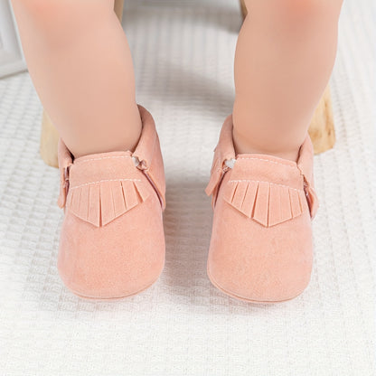Adorable Tassel Moccasin Shoes for Baby Girls - Soft Sole, Lightweight
