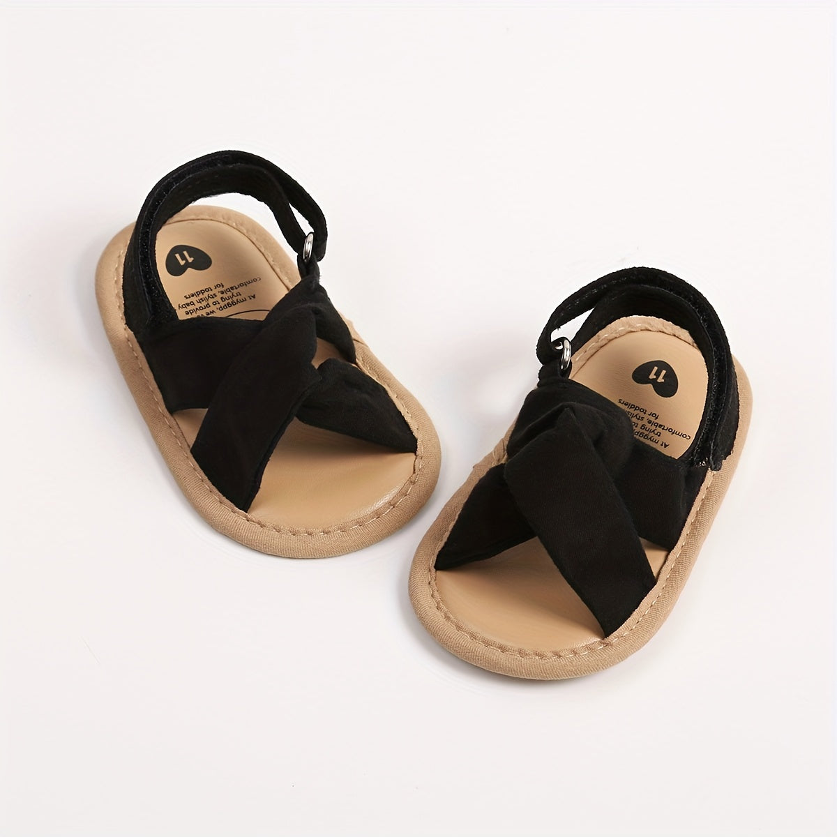Baby Girls Hook And Loop Sandals, Lightweight Non-Slip Comfy Walking Shoes For Newborn Infant, Summer