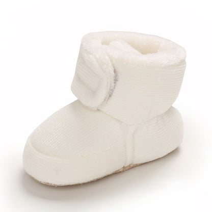 Toddler Baby Girls Booties Plus High Top Slippers Indoor Shoes Crib Shoes First Walker Shoes For Winter