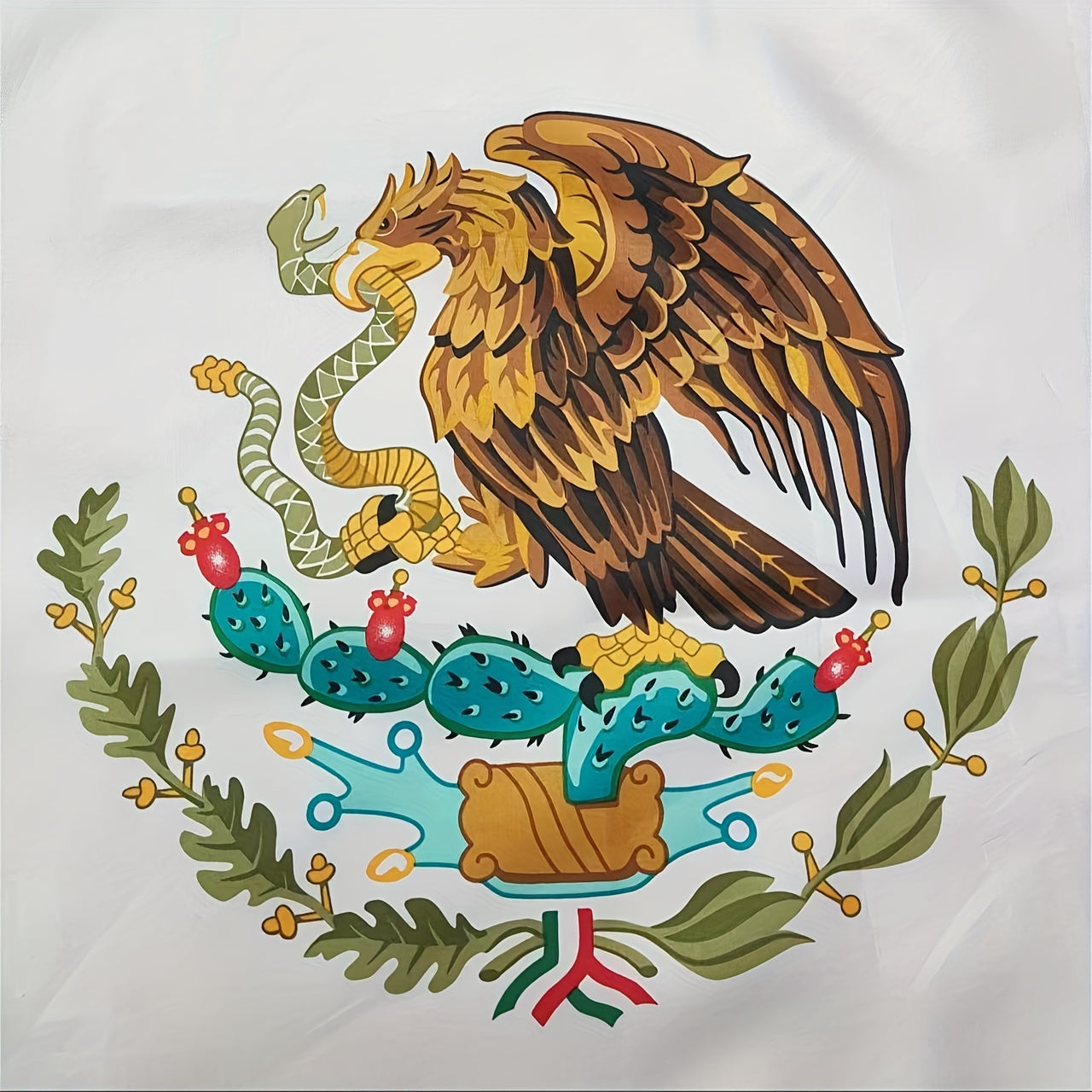 1pc Flags Mexican Flag Vivid Colors And Fade Resistant Double Stitching With Brass Grommet, 3x5 Feet