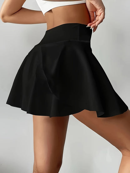Women's Athletic Skort With Phone Pocket, Pleated Hem Athletic Skirt Shorts - Quick-Dry, Stretch Fabric - For Tennis, Golf, Yoga, Dance, Casual Sportswear - For Active Women - Perfect for Outdoor Activities