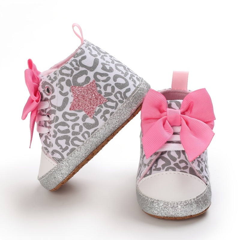 [Fashionable Star Shoes] Soft Non-Slip Baby Girl's Fashionable Five-Pointed Star Children's Sports Shoes | First Pair Toddler Shoes