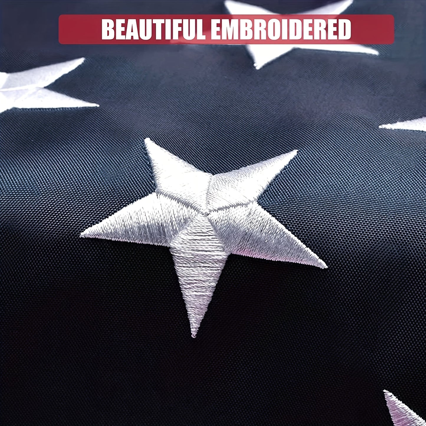 1pc American Flag 3x5 Ft TearProof For Outside, Build To Long Lasting, Fade Resistant Spun Polyester, High Wind US Outdoor Flags Embroidered Stars, Sewn Stripes, Brass Grommet