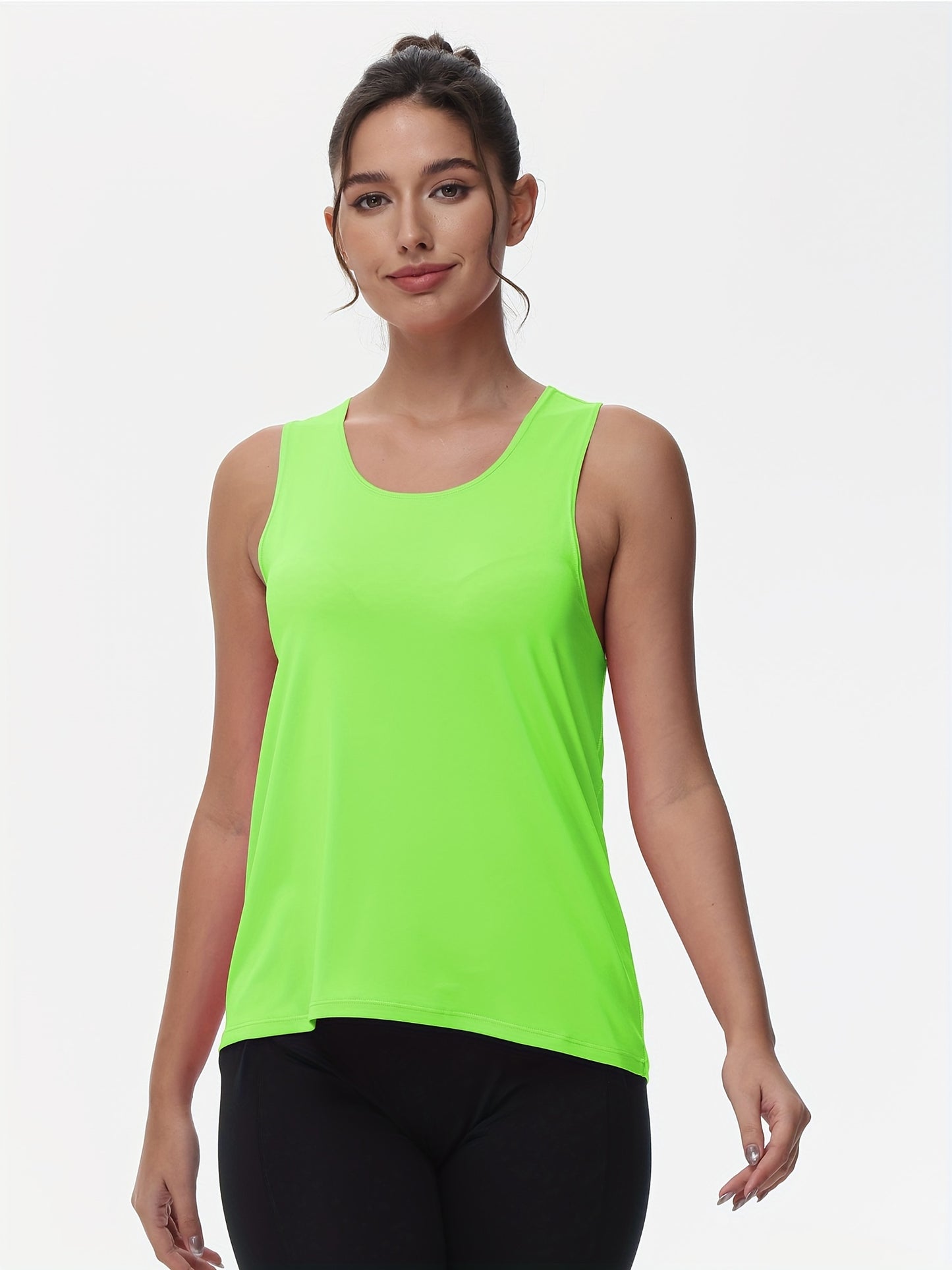 Women's Sleeveless Running Tank Top, Athletic Gym Workout Jogging Yoga Vest Top, Quick-Dry, Breathable Sportswear