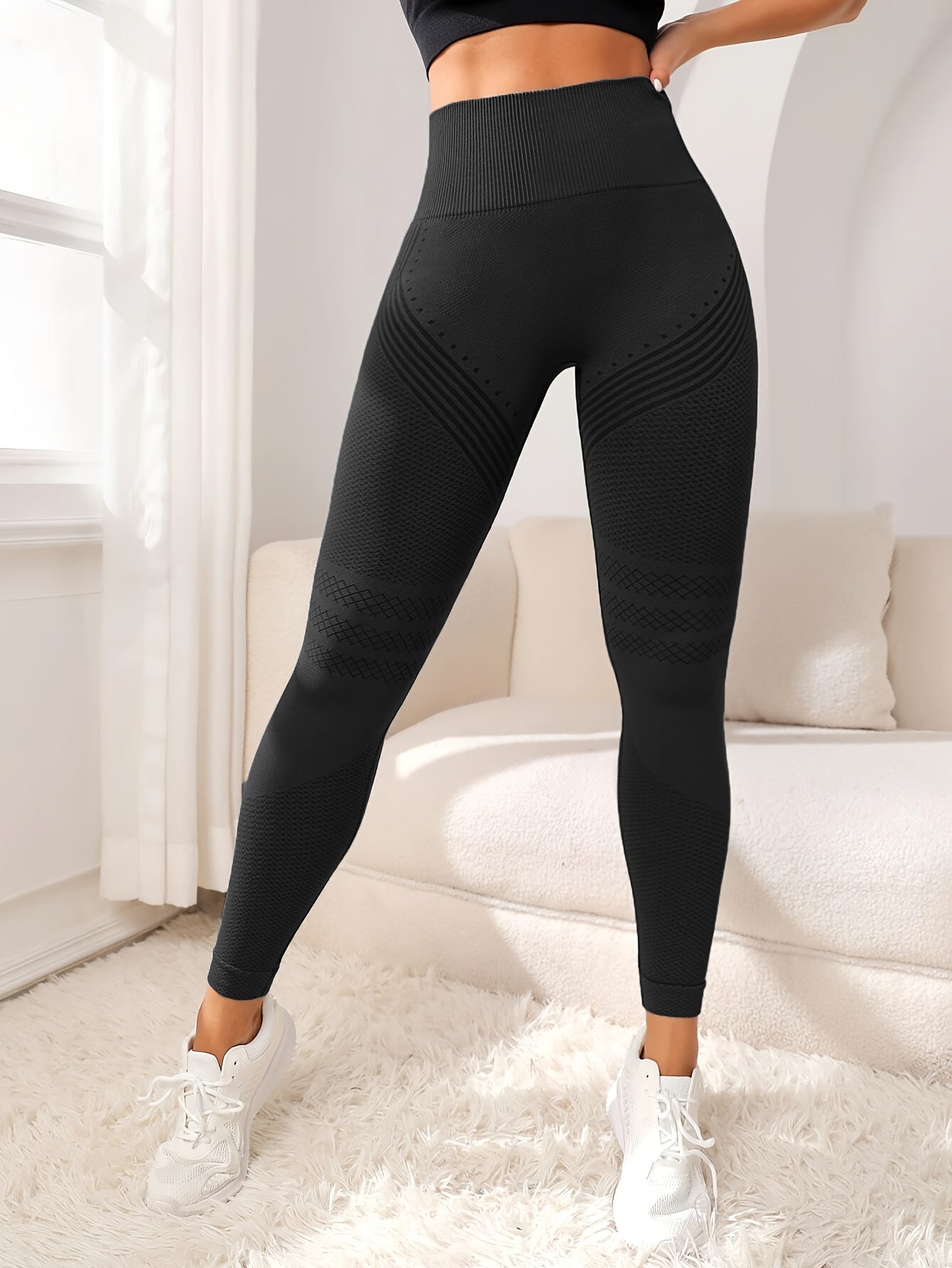 Women's Seamless Basic Yoga Pants, Stretchy Comfortable Quick-Dry Leggings, Casual Athletic Sportswear Tights for Ladies for fall & winter